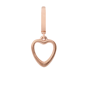 Big Heart pink gold plated charm from Christina Collect *